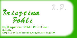 krisztina pohli business card